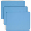 Smead Shelf-Master Straight Tab Cut Letter Recycled Fastener Folder, Blue, 8 1/2" Width x 11" Length, 50 / Box, SMD25040
