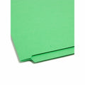 Smead Colored Straight Tab Cut Letter Recycled End Tab File Folder, Green, 8 1/2" Width x 11" Length, 100 / Box, SMD25110