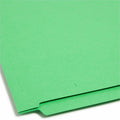 Smead Colored Straight Tab Cut Letter Recycled End Tab File Folder, Green, 8 1/2" Width x 11" Length, 100 / Box, SMD25110