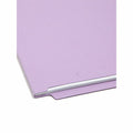Smead Shelf-Master Straight Tab Cut Letter Recycled End Tab File Folder, Lavender, 8 1/2" Width x 11" Length, 100 / Box, SMD25410