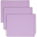Smead Shelf-Master Straight Tab Cut Letter Recycled End Tab File Folder, Lavender, 8 1/2" Width x 11" Length, 100 / Box, SMD25410