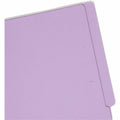 Smead Shelf-Master Straight Tab Cut Letter Recycled End Tab File Folder, Lavender, 8 1/2" Width x 11" Length, 100 / Box, SMD25410