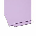 Smead Shelf-Master Straight Tab Cut Letter Recycled End Tab File Folder, Lavender, 8 1/2" Width x 11" Length, 100 / Box, SMD25410