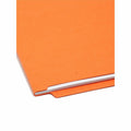 Smead Shelf-Master Straight Tab Cut Letter Recycled End Tab File Folder, Orange, 8 1/2" Width x 11" Length, 100 / Box, SMD25510
