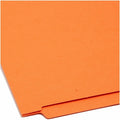 Smead Shelf-Master Straight Tab Cut Letter Recycled End Tab File Folder, Orange, 8 1/2" Width x 11" Length, 100 / Box, SMD25510