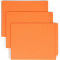 Smead Shelf-Master Straight Tab Cut Letter Recycled End Tab File Folder, Orange, 8 1/2" Width x 11" Length, 100 / Box, SMD25510