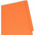 Smead Shelf-Master Straight Tab Cut Letter Recycled End Tab File Folder, Orange, 8 1/2" Width x 11" Length, 100 / Box, SMD25510