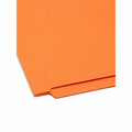 Smead Shelf-Master Straight Tab Cut Letter Recycled End Tab File Folder, Orange, 8 1/2" Width x 11" Length, 100 / Box, SMD25510