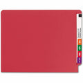 Smead Shelf-Master Straight Tab Cut Letter Recycled End Tab File Folder, Red, 8 1/2" Width x 11" Length, 100 / Box, SMD25710