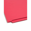 Smead Shelf-Master Straight Tab Cut Letter Recycled End Tab File Folder, Red, 8 1/2" Width x 11" Length, 100 / Box, SMD25710