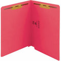 Smead Shelf-Master Straight Tab Cut Letter Recycled Fastener Folder, Red, 8 1/2" Width x 11" Length, 50 / Box, SMD25740