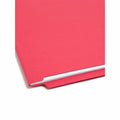 Smead Shelf-Master Straight Tab Cut Letter Recycled Fastener Folder, Red, 8 1/2" Width x 11" Length, 50 / Box, SMD25740