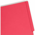Smead Shelf-Master Straight Tab Cut Letter Recycled Fastener Folder, Red, 8 1/2" Width x 11" Length, 50 / Box, SMD25740