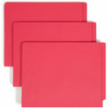 Smead Shelf-Master Straight Tab Cut Letter Recycled Fastener Folder, Red, 8 1/2" Width x 11" Length, 50 / Box, SMD25740