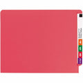 Smead Shelf-Master Straight Tab Cut Letter Recycled Fastener Folder, Red, 8 1/2" Width x 11" Length, 50 / Box, SMD25740