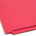 Smead Shelf-Master Straight Tab Cut Letter Recycled Fastener Folder, Red, 8 1/2" Width x 11" Length, 50 / Box, SMD25740