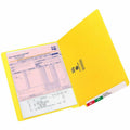 Smead Colored Straight Tab Cut Letter Recycled End Tab File Folder, Yellow, 8 1/2" Width x 11" Length, 100 / Box, SMD25910