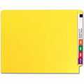 Smead Colored Straight Tab Cut Letter Recycled End Tab File Folder, Yellow, 8 1/2" Width x 11" Length, 100 / Box, SMD25910
