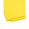 Smead Colored Straight Tab Cut Letter Recycled End Tab File Folder, Yellow, 8 1/2" Width x 11" Length, 100 / Box, SMD25910
