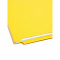 Smead Colored Straight Tab Cut Letter Recycled End Tab File Folder, Yellow, 8 1/2" Width x 11" Length, 100 / Box, SMD25910