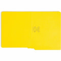 Smead Colored Straight Tab Cut Letter Recycled End Tab File Folder, Yellow, 8 1/2" Width x 11" Length, 100 / Box, SMD25910