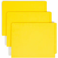 Smead Colored Straight Tab Cut Letter Recycled End Tab File Folder, Yellow, 8 1/2" Width x 11" Length, 100 / Box, SMD25910