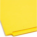 Smead Colored Straight Tab Cut Letter Recycled Fastener Folder, Yellow, 8 1/2" Width x 11" Length, 50 / Box, SMD25940