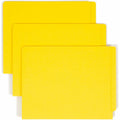 Smead Colored Straight Tab Cut Letter Recycled Fastener Folder, Yellow, 8 1/2" Width x 11" Length, 50 / Box, SMD25940