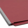 Smead Straight Tab Cut Letter Recycled Classification Folder, Bright Red, 8 1/2" Width x 11" Length, 10 / Box, SMD26783