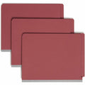Smead Straight Tab Cut Letter Recycled Classification Folder, Bright Red, 8 1/2" Width x 11" Length, 10 / Box, SMD26783