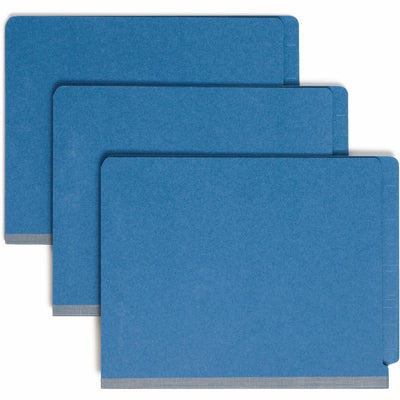 Smead Straight Tab Cut Letter Recycled Classification Folder, Dark Blue, 8 1/2" Width x 11" Length, 10 / Box, SMD26784