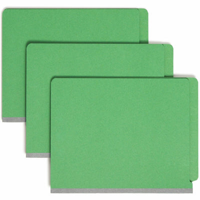 Smead Straight Tab Cut Letter Recycled Classification Folder, Green, 8 1/2" Width x 11" Length, 10 / Box, SMD26785