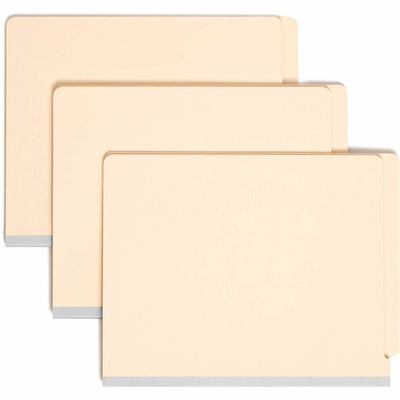 Smead Straight Tab Cut Letter Recycled Classification Folder, Manila, 8 1/2" Width x 11" Length, 10 / Box, SMD26835