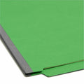 Smead Straight Tab Cut Letter Recycled Classification Folder, Green, 8 1/2" Width x 11" Length, 10 / Box, SMD26837