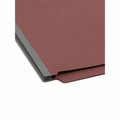 Smead Straight Tab Cut Letter Recycled Classification Folder, Red, 8 1/2" Width x 11" Length, 10 / Box, SMD26855