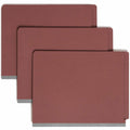 Smead Straight Tab Cut Letter Recycled Classification Folder, Red, 8 1/2" Width x 11" Length, 10 / Box, SMD26855