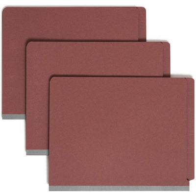 Smead Straight Tab Cut Letter Recycled Classification Folder, Red, 8 1/2" Width x 11" Length, 10 / Box, SMD26860