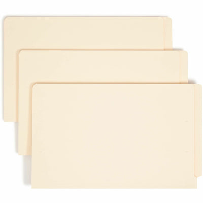 Smead Straight Tab Cut Legal Recycled End Tab File Folder, Manila, 8 1/2" Width x 14" Length, 100 / Box, SMD27110