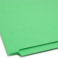 Smead Colored Straight Tab Cut Legal Recycled Fastener Folder, Green, 8 1/2" Width x 14" Length, 50 / Box, SMD28140