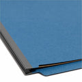 Smead Straight Tab Cut Legal Recycled Classification Folder, Dark Blue, 8 1/2" Width x 14" Length, 10 / Box, SMD29784