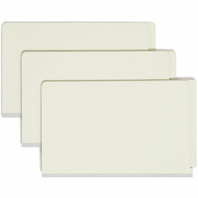 Smead 1/3 Tab Cut Legal Recycled Classification Folder, Green, 8 1/2" Width x 14" Length, 10 / Box — view 1