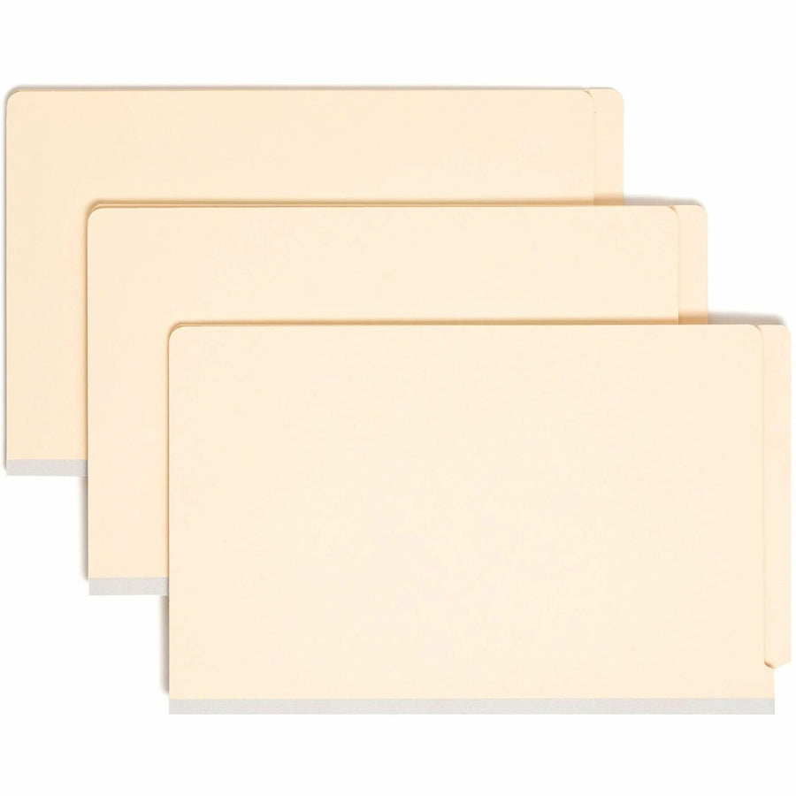 Smead End Tab Legal Classification Folder, 8.5" Width x 14" Length, Manila, Pressboard, 10 / Box, SMD29835