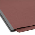 Smead Straight Tab Cut Legal Recycled Classification Folder, Red, 8 1/2" Width x 14" Length, 10 / Box, SMD29860
