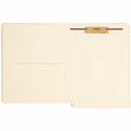 Smead Straight Tab Cut Letter Recycled Fastener Folder, Manila, 8 1/2" Width x 11" Length, 50 / Box, SMD34100