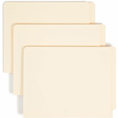 Smead Straight Tab Cut Letter Recycled Fastener Folder, Manila, 8 1/2" Width x 11" Length, 50 / Box, SMD34110