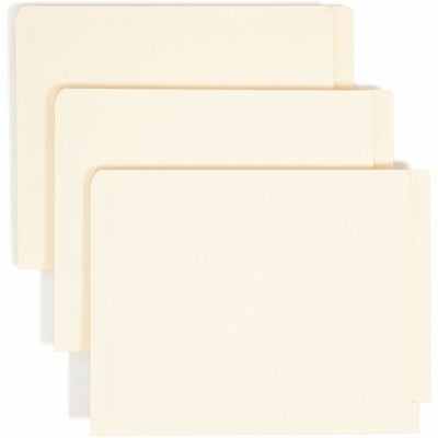 Smead Straight Tab Cut Letter Recycled Fastener Folder, Manila, 8 1/2" Width x 11" Length, 50 / Box, SMD34115