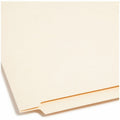 Smead Straight Tab Cut Letter Recycled Fastener Folder, Manila, 8 1/2" Width x 11" Length, 50 / Box, SMD34115
