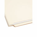 Smead Straight Tab Cut Letter Recycled Fastener Folder, Manila, 8 1/2" Width x 11" Length, 50 / Box, SMD34215