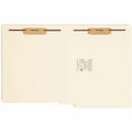 Smead Straight Tab Cut Letter Recycled Fastener Folder, Manila, 8 1/2" Width x 11" Length, 50 / Box, SMD34215