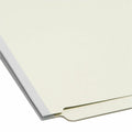 Smead Letter Recycled Fastener Folder, Gray/Green, 8 1/2" Width x 11" Length, 25 / Box, SMD34715
